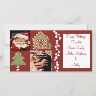 Cartão com fotos da terra dos doces