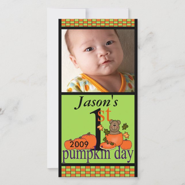 cartão com fotos de Abóbora de rua (Frente)