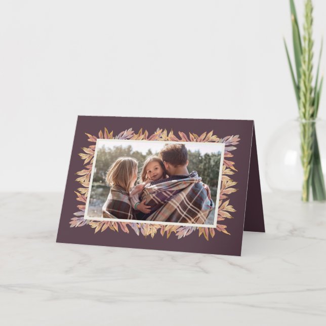 Cartão com fotos de Ação de Graças (Frente)