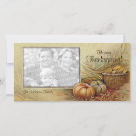 Cartão com fotos de Ação de Graças Vintage