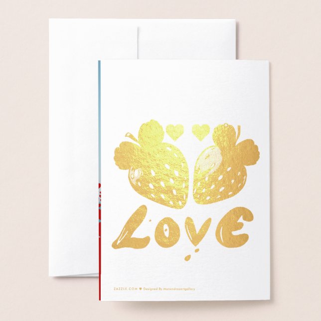 Cartão com fotos de Amor Personalizado - Cartão Ro (Traseira com Envelope)