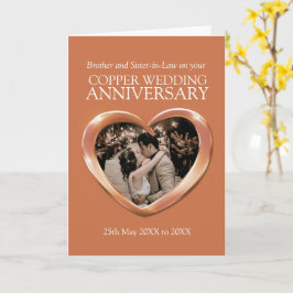 cartão com fotos de aniversário de casamento da 7
