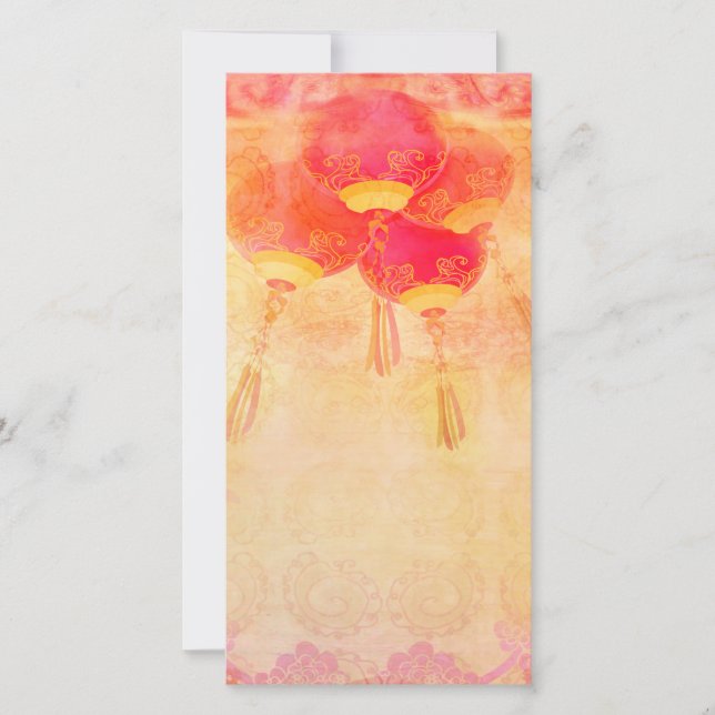 Cartão com fotos de Ano Novo Chinês (Frente)