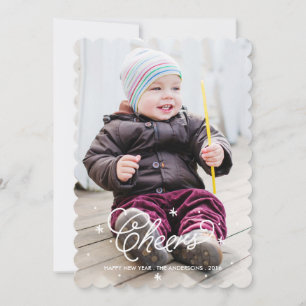 Cartão com fotos de Ano Novo de Saúde com Script