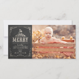 Cartão com fotos de anúncio de bebê do Quadro de N