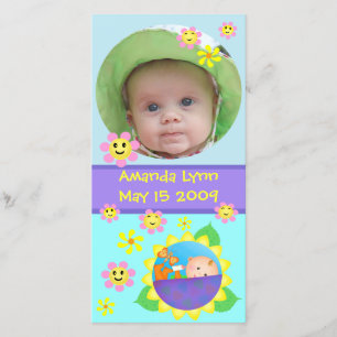 Cartão com fotos de Anúncio de Bebê Personalizado
