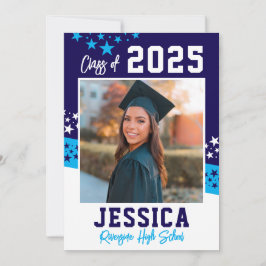 Cartão com fotos de Anúncio de Graduação