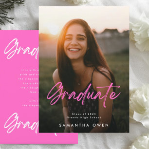 Cartão com fotos de Anúncio de Graduação Perso