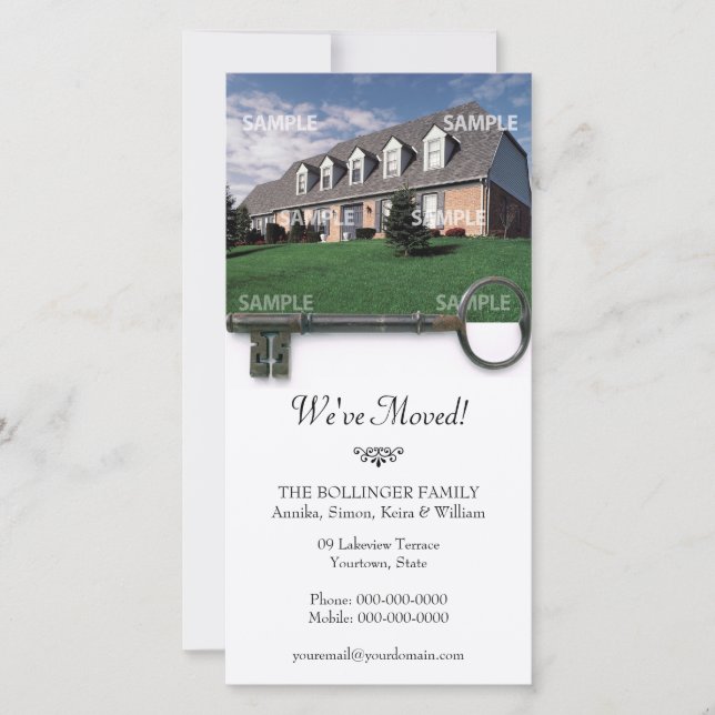 Cartão com fotos de Anúncio de Movimentação da Cha (Frente)