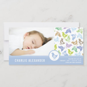 Cartão com fotos de Anúncio de Nascimento do Garot