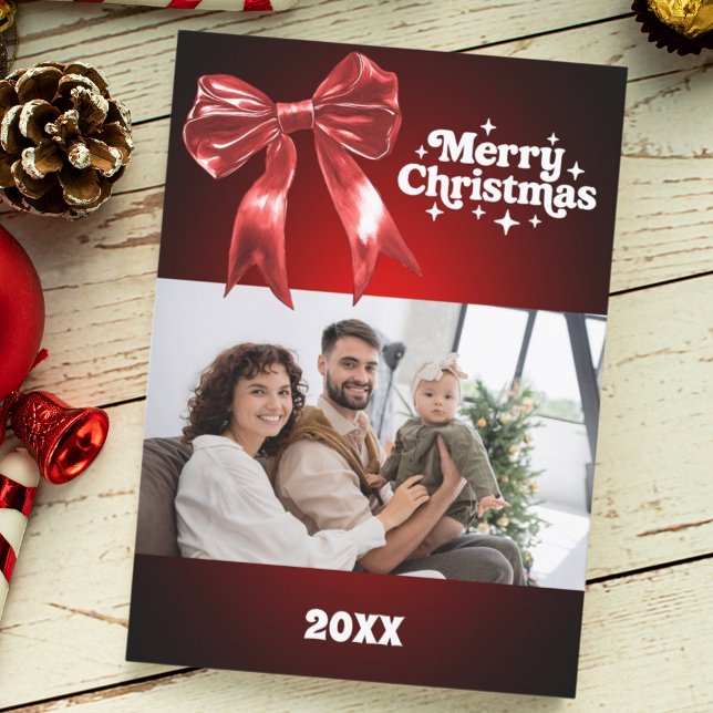 Cartão com fotos de arco vermelho Feliz Natal (Criador carregado)