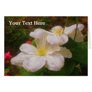 Cartão com fotos de Arte Floral White Clematis