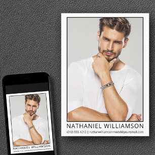 Cartão com fotos de Ator de Modelo do Modern Pro