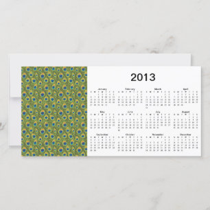 Cartão com fotos de Calendário de 2013 para Penas