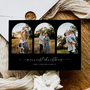 Cartão com fotos de Cartões de natal de Natal Boho