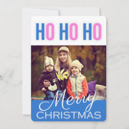 Cartão com fotos de Cartões de natal Ho Ho Feliz