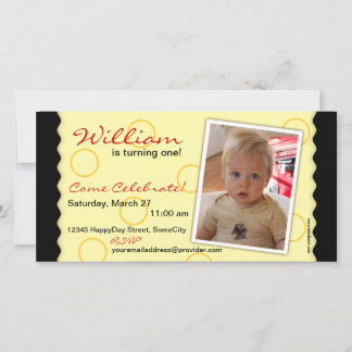 Cartão com fotos de Círculo Feliz: Preto e Amarelo