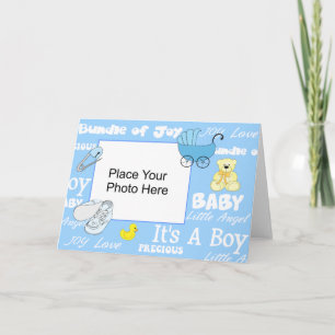 Cartão com fotos de Colagem do Baby Boy