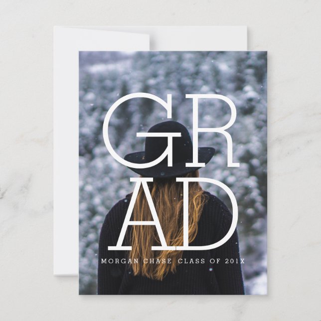 Cartão com fotos de Convite de festas de Formando  (Frente)