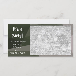 Cartão com fotos de Convite do Partido da Camuflag