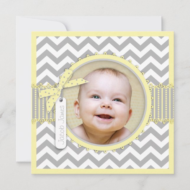 Cartão com fotos de Convite para Baptismo Impressã (Frente)