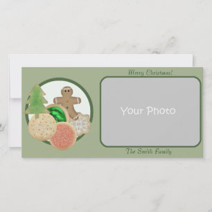 Cartão com fotos de Cookies de Natal