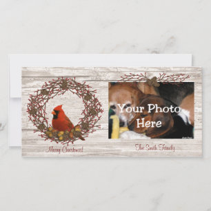 Cartão com fotos de coroa cardinal