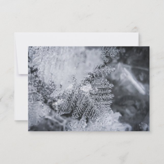 Cartão com fotos de cristal de gelo (Frente)