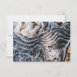 Cartão com fotos de cristal de gelo