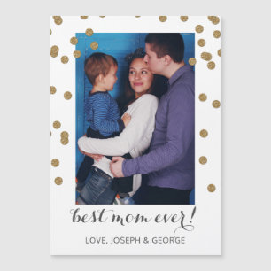 Cartão com fotos de Dia de as mães Confetti bonito