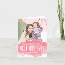 Cartão com fotos de Dia de as mães de Amor Pintado