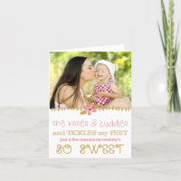 Cartão com fotos de Dia de as mães de beijos e cud