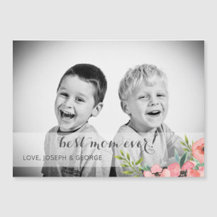 Cartão com fotos de Dia de as mães de Flores de Ág