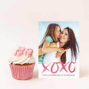 Cartão com fotos de Dia de os namorados XOXO para 