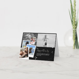 Cartão com fotos de Dia de os pais de Colagem Eleg