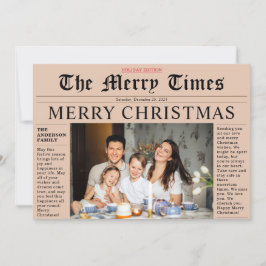 Cartão com fotos de diversão de Natal feliz