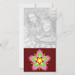 cartão com fotos de diwali rangoli