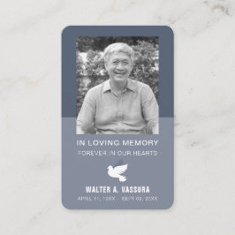 Cartão com fotos de Dove do Memorial Funeral