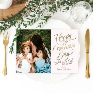 Cartão com fotos de Feliz dia de as mães de Sweet