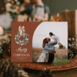 Cartão com fotos de Feliz Natal Elegante<br><div class="desc">Um agradável Cartão com fotos de Natal elegante e feliz com uma mistura perfeita de calor e nostalgia que certamente espalhou a alegria de Natal! ✨ 🎄 Projetada pelo Design do Partido Cava</div>