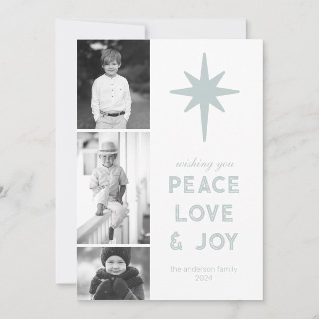 Cartão com fotos de feriado Anderson (Frente)