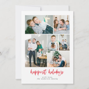 Cartão com fotos de Feriado da Família de Colagem