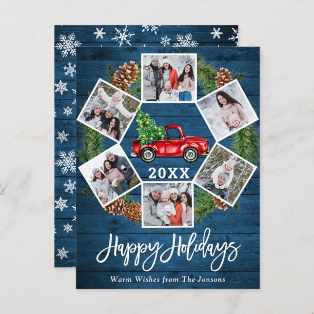 Cartão com fotos de Feriado de Caminhão da Fazenda (Frente/Verso)