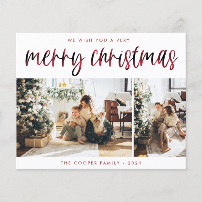 Cartão com fotos de Feriado de xadrez | Natal mode (Frente)