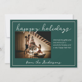 Cartão com fotos de feriado de Xadrez rosa e verde