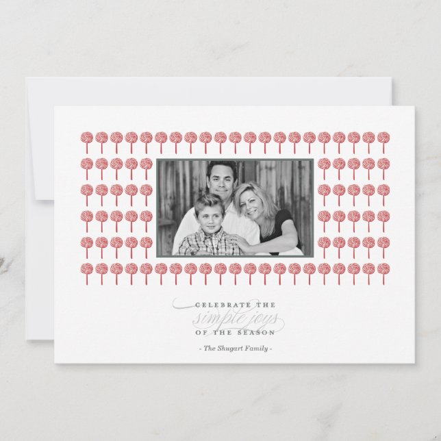 Cartão com fotos de Feriado do Peppermint Geisha (Frente)