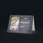 Cartão com fotos de Feriado Marcado<br><div class="desc">Celebre a temporada com este cartão de férias moderno e na moda de Berry Berry Sweet.</div>