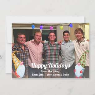 Cartão com fotos de Feriados dos Gnomos de Aquarel