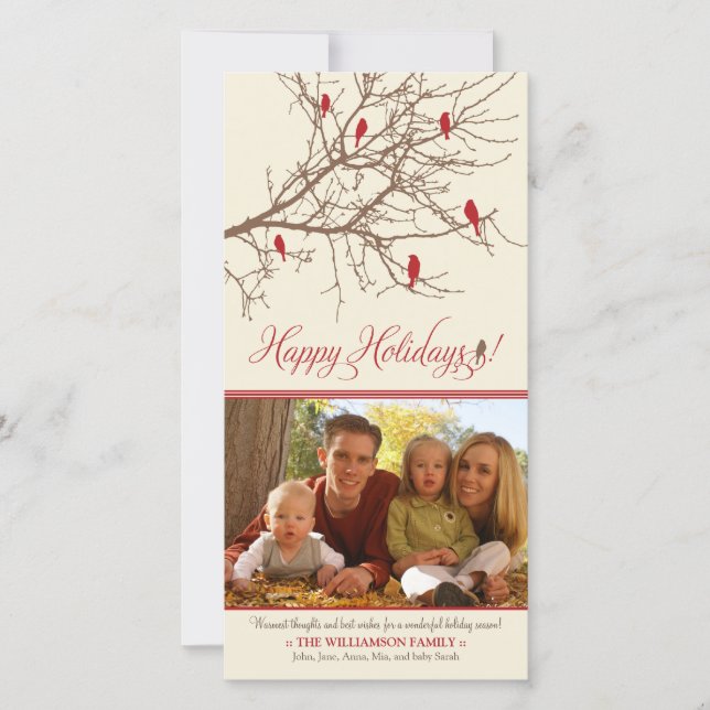 cartão com fotos de Feriados Felizes para Aves de  (Frente)