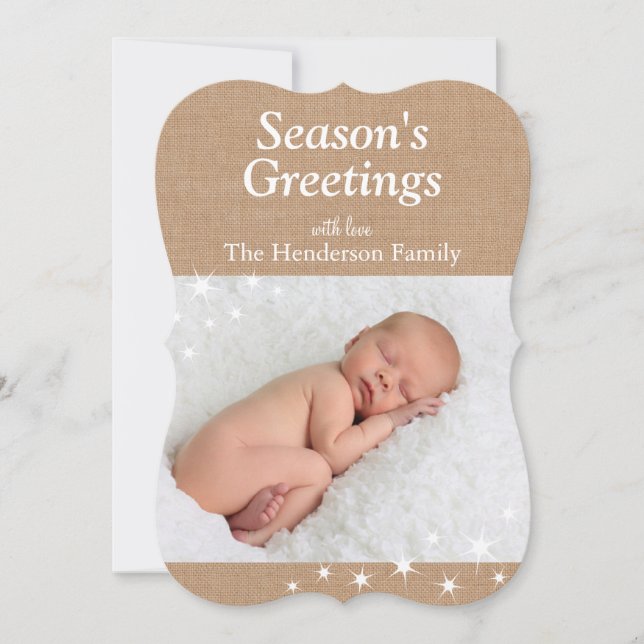 Cartão com fotos de Férias das Luzes Espumantes (Frente)